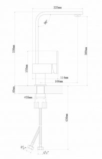Смеситель для кухни Florentina Сильвер жасмин